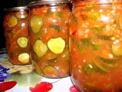Заготовки огурцы в томатной заливке